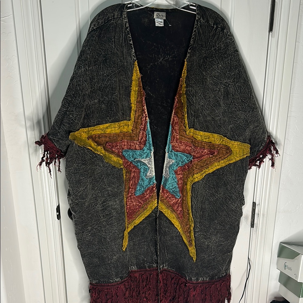 Colorful Star Patterned Kimono